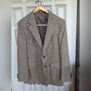 Farah Men's Western Tweed Jacket Pointed Yoke/Pockets 2 Button Closure NWOT